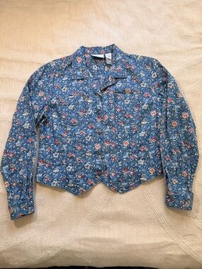 Liz Claiborne Denim-like (100% Cotton) Cropped Jacket